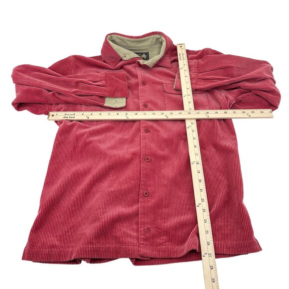 Nat Nast Luxury Originals Corduroy Button-Up Shirt sz Medium Pink Salmon - Picture 3 of 4